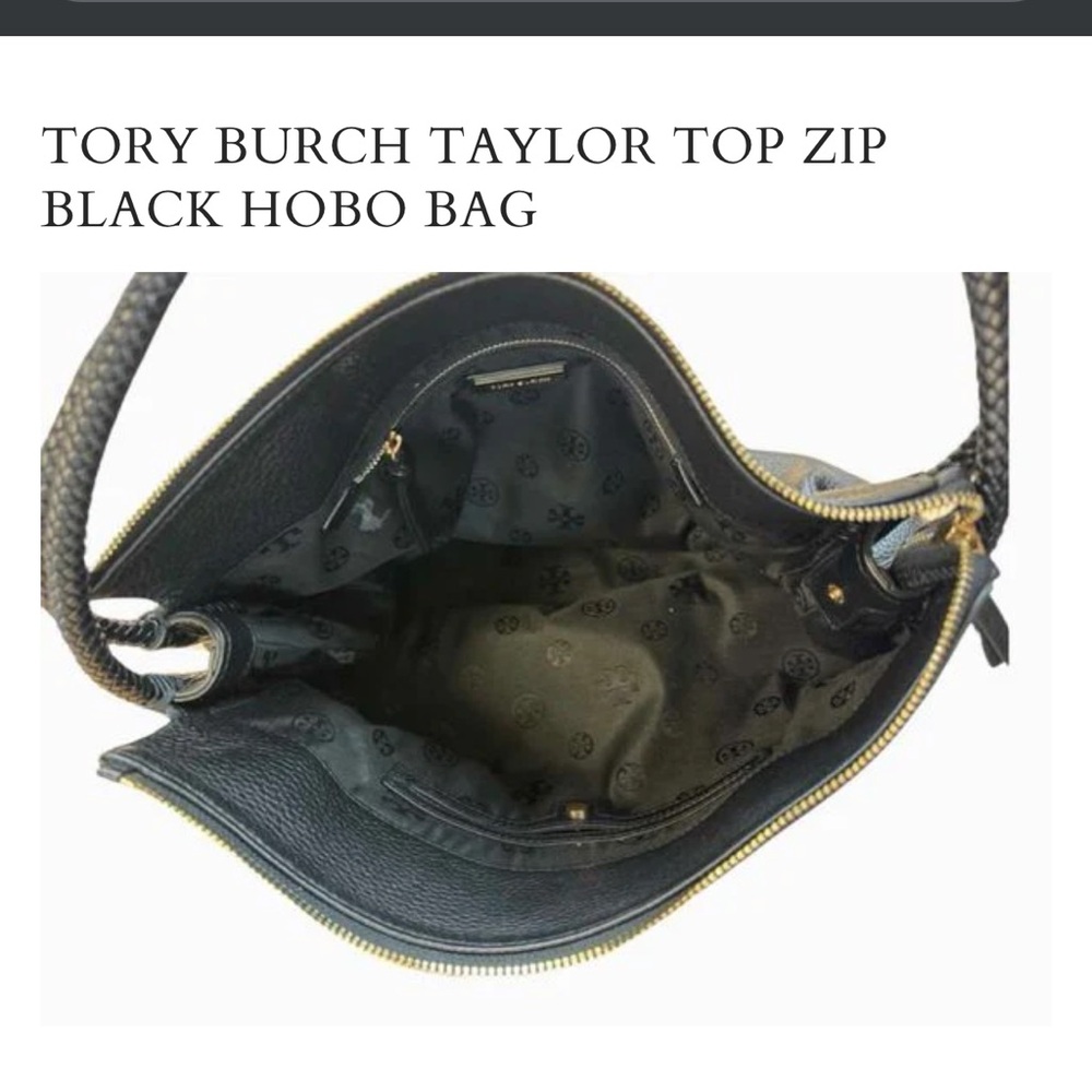 Tory Butch Hobo black pebble leather